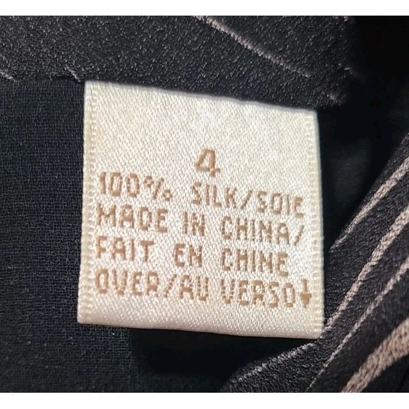 Dana Buchman 100% Silk Black/Cream Leaf Print Blazer Jacket Size 4 Luxury Career - Picture 4 of 10